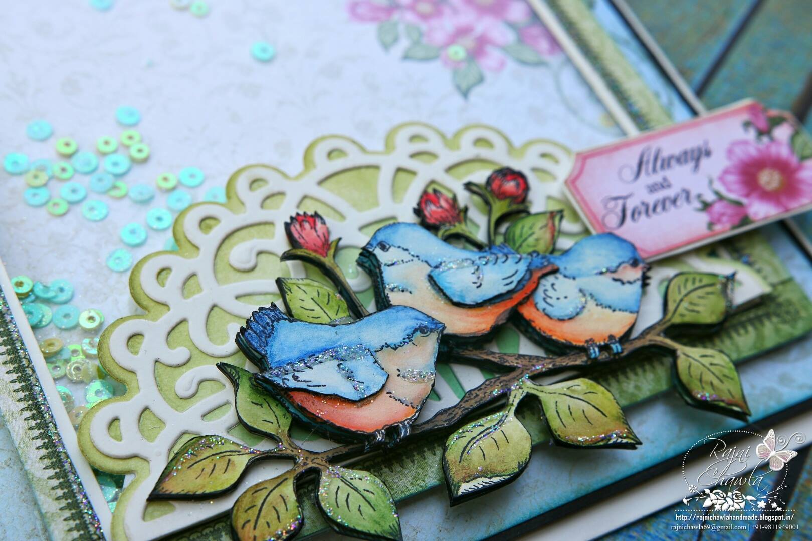 Shik Shik Shik : Shaker Card with Birds and Blooms Collection