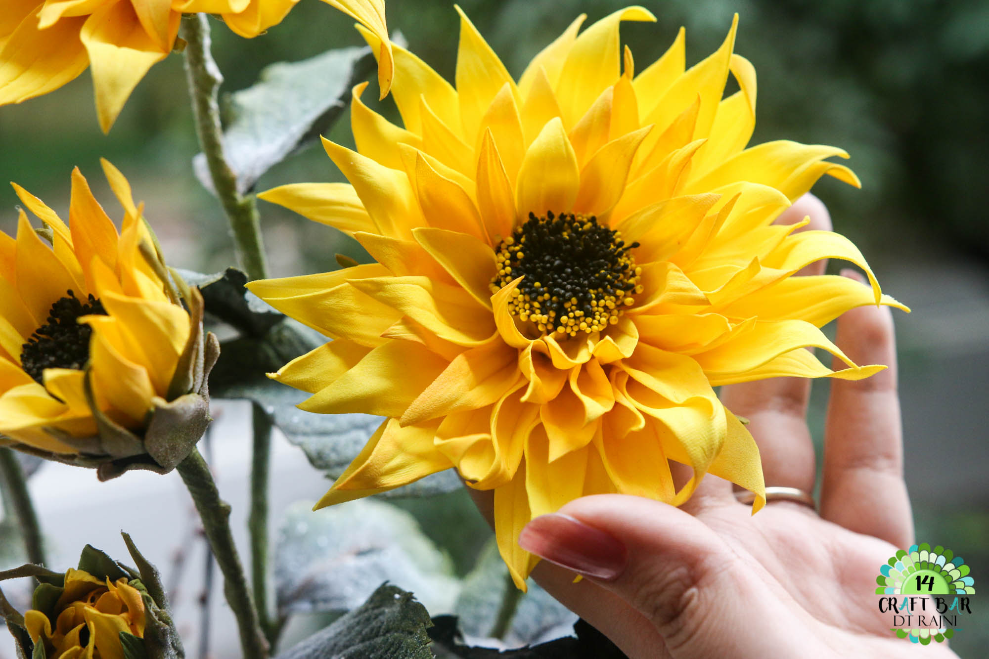 Bright and Cheerful Foamiran Sunflowers